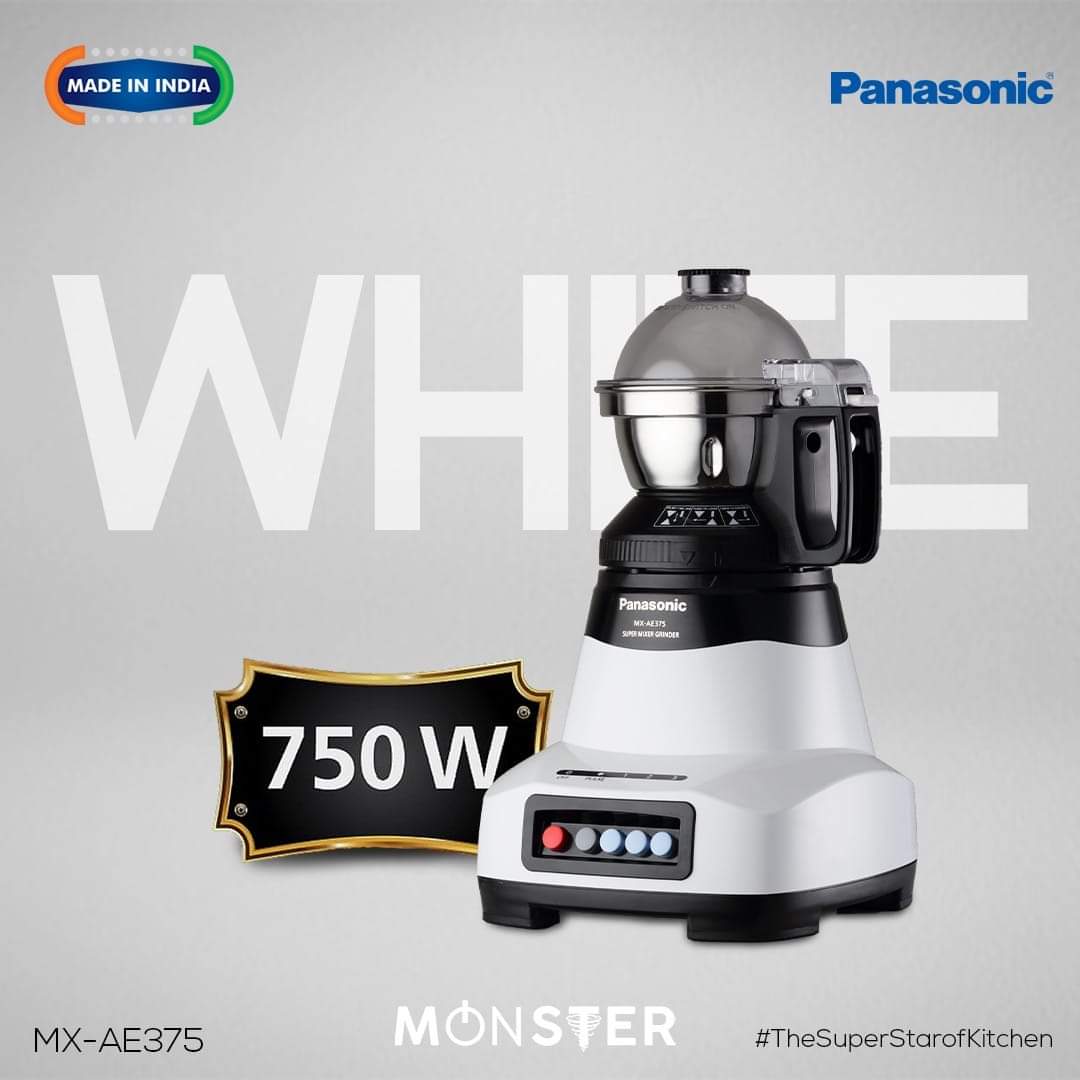 Panasonic Monster Mixer Grinder 750 watts, 3 Jars, MX-AE375