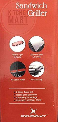 Pigeon 12377 700-Watt 4 Slice Sandwich Griller (Metallic) - KITCHEN MART