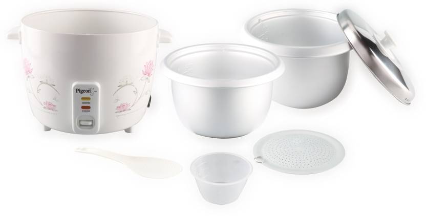 Pigeon 2020 Combo Offers - Blossom 1.8 Electric Rice Cooker + Tawa + Dry Iron Box - KITCHEN MART