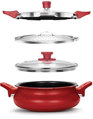 Pigeon All In One Super Cooker, 3 Litres, Red - KITCHEN MART