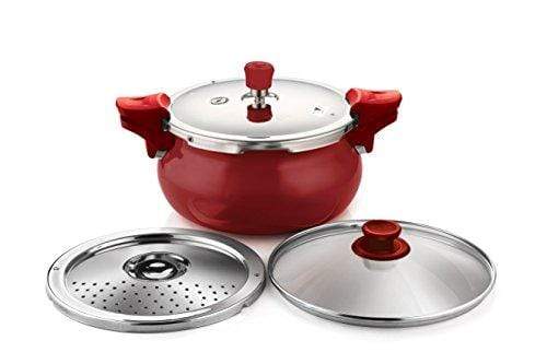 Pigeon All in One Super Cooker, 5 litres, Red - KITCHEN MART