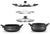 Pigeon All In One Value Pack Hard Anodized Cooker Set, 5-Pieces, Black - KITCHEN MART