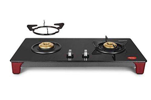 Pigeon by Stovekraft Infinity - 2 Burner Glass Top LPG Stove - KITCHEN MART