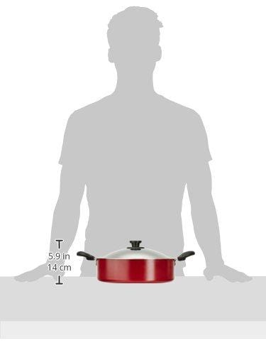 Pigeon by Stovekraft Non-Stick Biriyani Pot with Lid, 5 Litres,Red and Black - KITCHEN MART