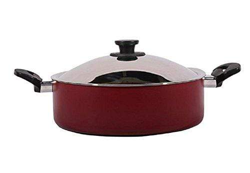 Pigeon by Stovekraft Non-Stick Biriyani Pot with Lid, 8.5 Litres,Red - KITCHEN MART