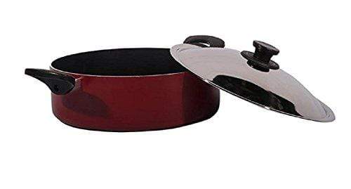 Pigeon by Stovekraft Non-Stick Biriyani Pot with Lid, 8.5 Litres,Red - KITCHEN MART