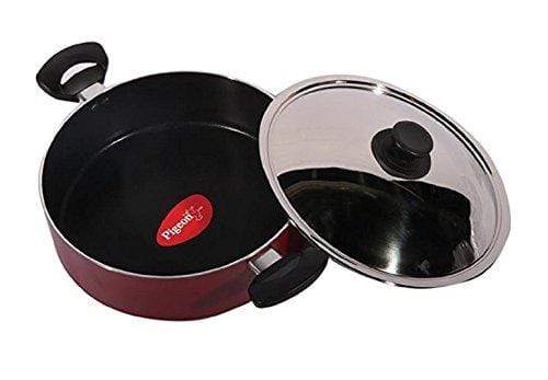 Pigeon by Stovekraft Non-Stick Biriyani Pot with Lid, 8.5 Litres,Red - KITCHEN MART