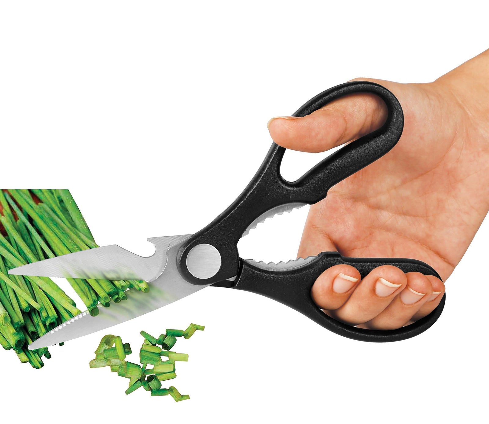 Pigeon by Stovekraft Stainless Steel Multi Purpose Kitchen Scissors (Black and Steel) - KITCHEN MART