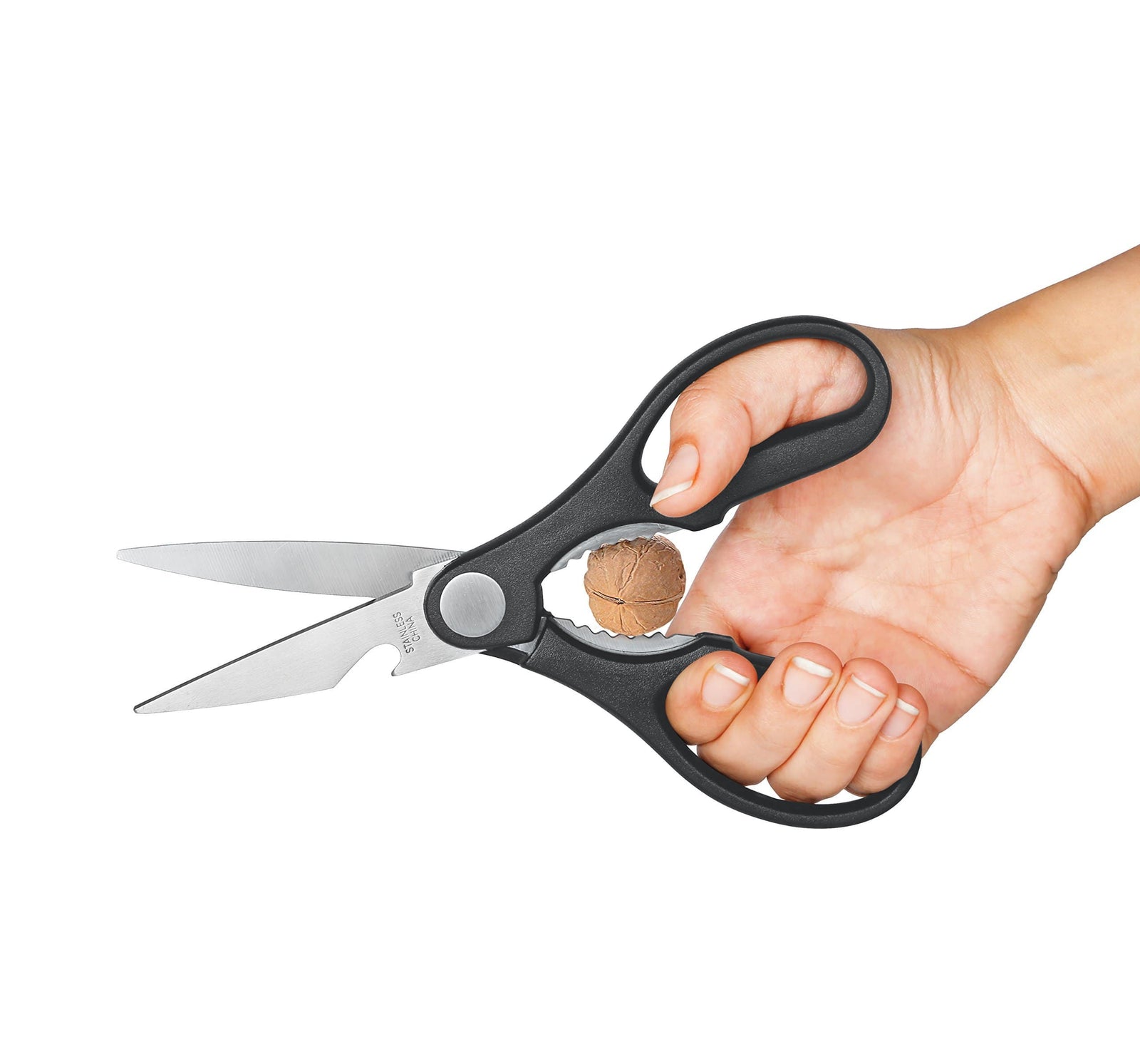 Pigeon by Stovekraft Stainless Steel Multi Purpose Kitchen Scissors (Black and Steel) - KITCHEN MART