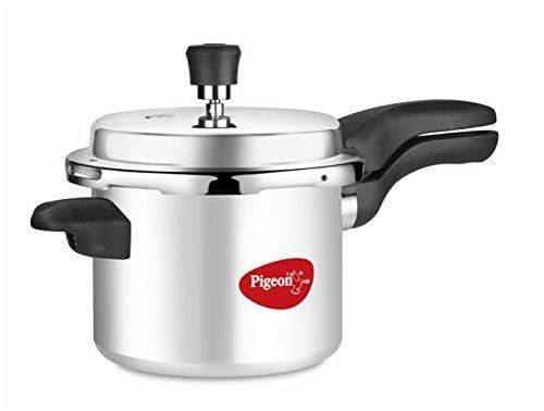 Pigeon Calida Induction Base Aluminium Pressure Cooker with Outer Lid, 5 Litres - KITCHEN MART