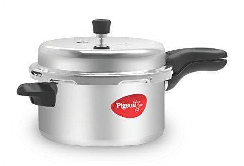 Pigeon Calida Induction Base Aluminium Pressure Cooker with Outer Lid, 7.5 Litres - KITCHEN MART