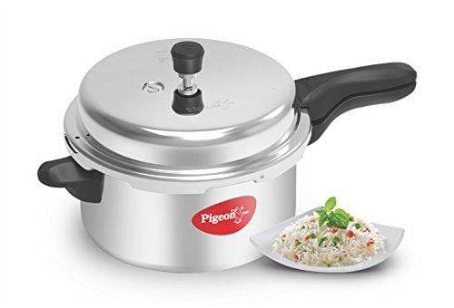 Pigeon Calida Induction Base Aluminium Pressure Cooker with Outer Lid, 7.5 Litres - KITCHEN MART
