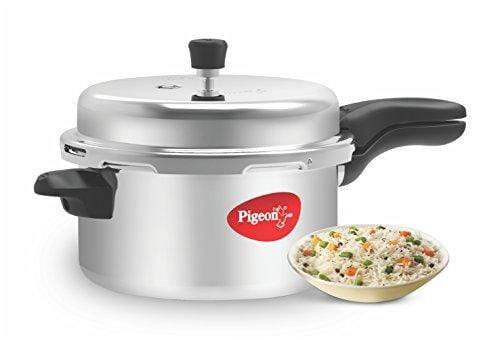 Pigeon Calida Induction Base Aluminium Pressure Cooker with Outer Lid, 7.5 Litres - KITCHEN MART