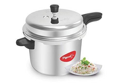 Pigeon Deluxe Aluminium Pressure Cooker, 10 Litres - KITCHEN MART