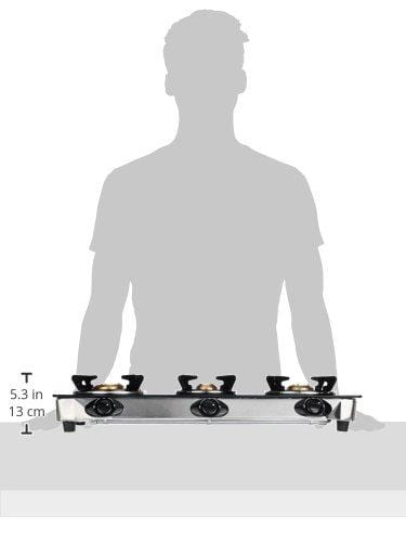 Pigeon Favourite 3 Burner Black Line Cook Top Stove - KITCHEN MART