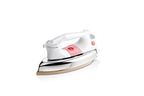 Pigeon Gale 1000-Watt Dry Iron (White/Gold) - KITCHEN MART