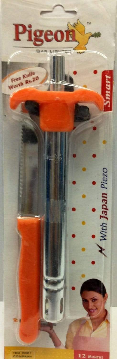 Pigeon Gas Lighter Smart with Stand and Free Knife - KITCHEN MART