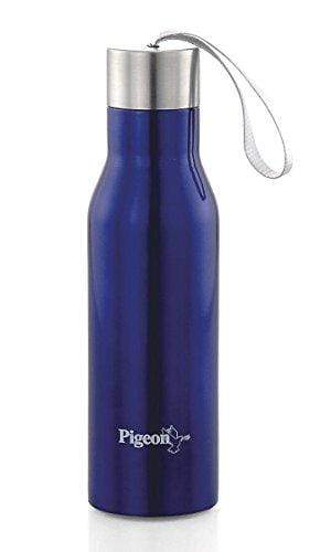 Pigeon Glamour stainless steel Water Bottle, 600ml, Blue - KITCHEN MART