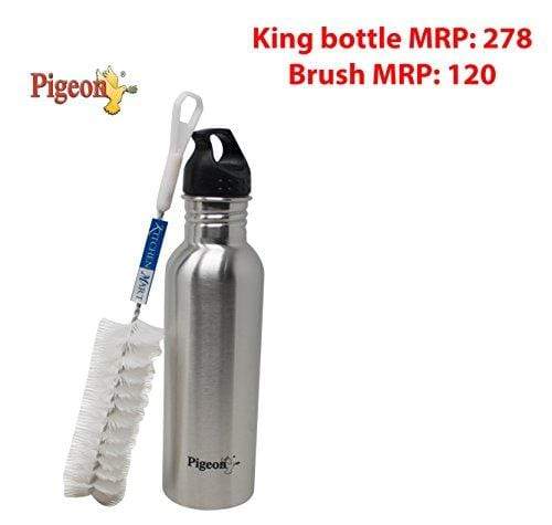 Pigeon King water bottle 750ml with bottle brush from Kitchen Mart - KITCHEN MART