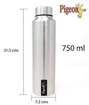 Pigeon Mist Stainless Steel Water Bottle 750ml, Silver - KITCHEN MART