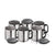 Pigeon - Stainless Steel Coffee Cup Set of 6 (With Lid) - KITCHEN MART