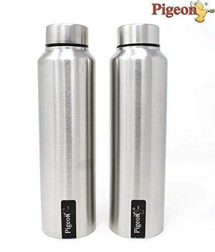 Pigeon Stainless steel Fridge Water Bottle Mist 750ML, Set of 2, Matt Finish - KITCHEN MART