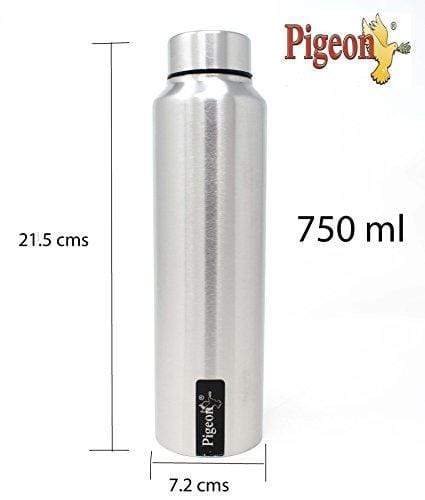 Pigeon Stainless steel Fridge Water Bottle Mist 750ML, Set of 2, Matt Finish - KITCHEN MART