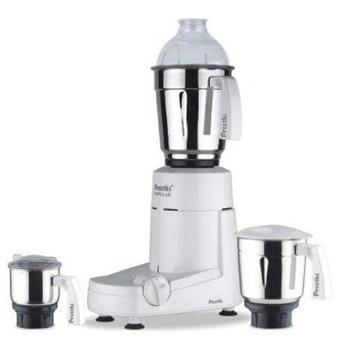 Preethi Popular MG 142 750-Watt Mixer Grinder with 3 Jars (White) - KITCHEN MART