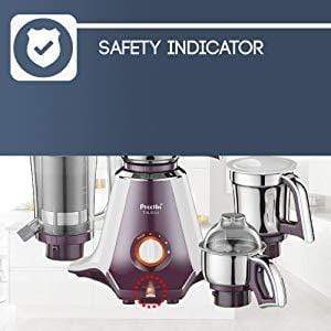 Preethi Taurus MGA-217 750-Watt Mixer Grinder with 4 Jars (White/Dark Violet) - KITCHEN MART