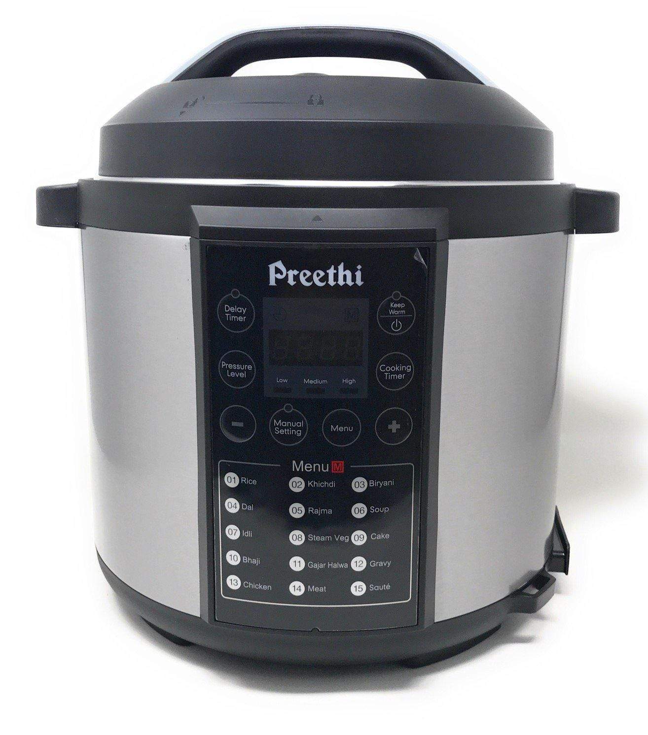 Preethi Touch Electric Pressure Cooker 6litres-1000watts (Model: EPC005) - KITCHEN MART