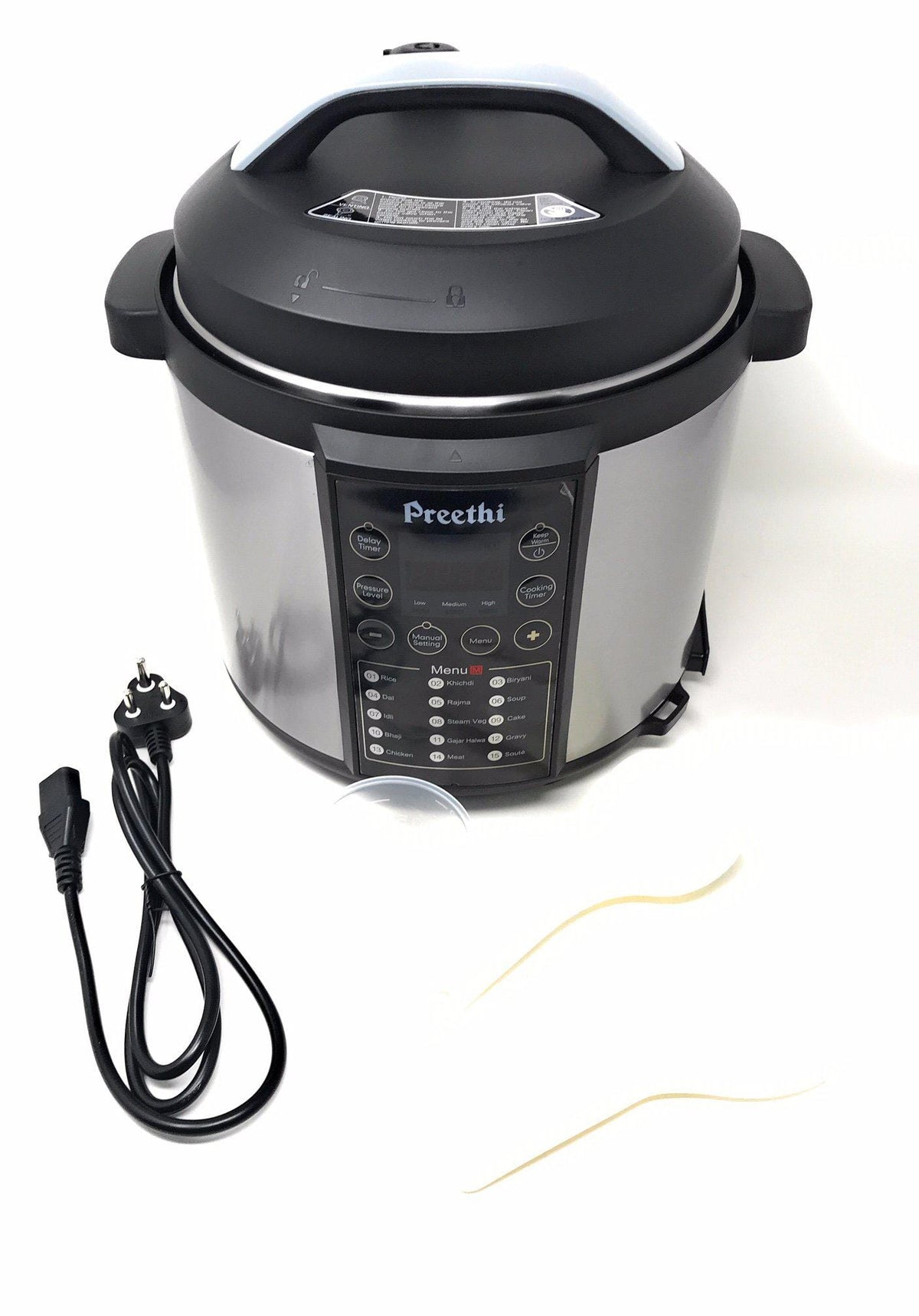 Preethi Touch Electric Pressure Cooker 6litres-1000watts (Model: EPC005) - KITCHEN MART
