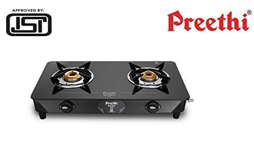 Preethi Zeal Glass 2 Burner Gas Stove (ISI Approved) - KITCHEN MART