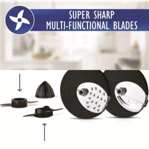 Preethi Zodiac 550-Watt Mixer Grinder with 5 Jars (110 Volts for use in USA & Canada only) - KITCHEN MART