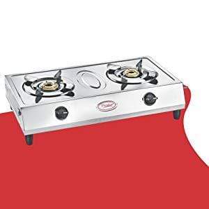 Prestige Agni Classic Stainless Steel 2 Burner Gas Stove - KITCHEN MART