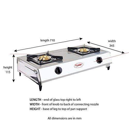 Prestige Agni Gas Stove 2 Burners - KITCHEN MART