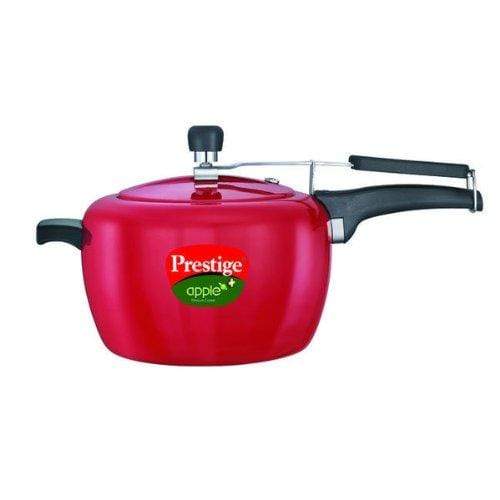 Prestige Apple Plus Inner Lid Aluminium Pressure Cooker, 5 Litres, Red - KITCHEN MART