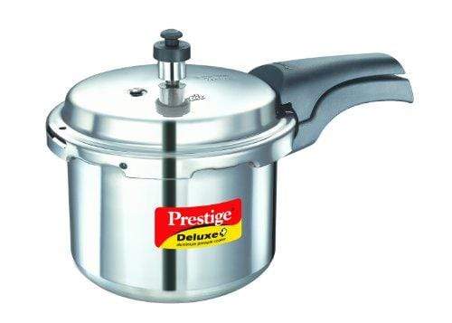 Prestige Deluxe Plus Induction Base Aluminium Pressure Cooker, 3 Litres, Silver - KITCHEN MART