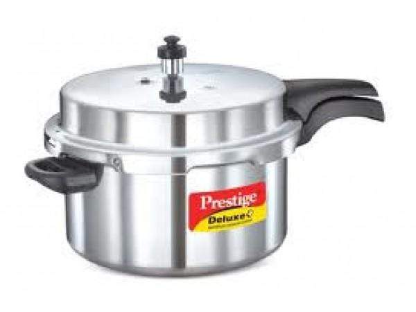 Prestige Deluxe Plus Induction Base Aluminium Pressure Cooker - KITCHEN MART