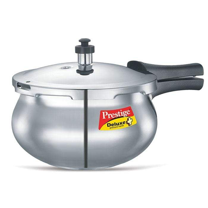 Prestige Deluxe Plus Induction Base Aluminium Pressure Cooker Handi - KITCHEN MART