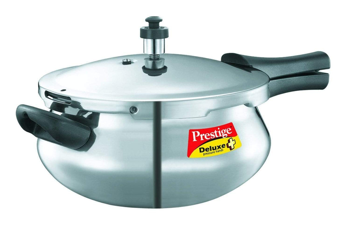 Prestige Deluxe Plus Induction Base Aluminium Pressure Cooker Handi - KITCHEN MART