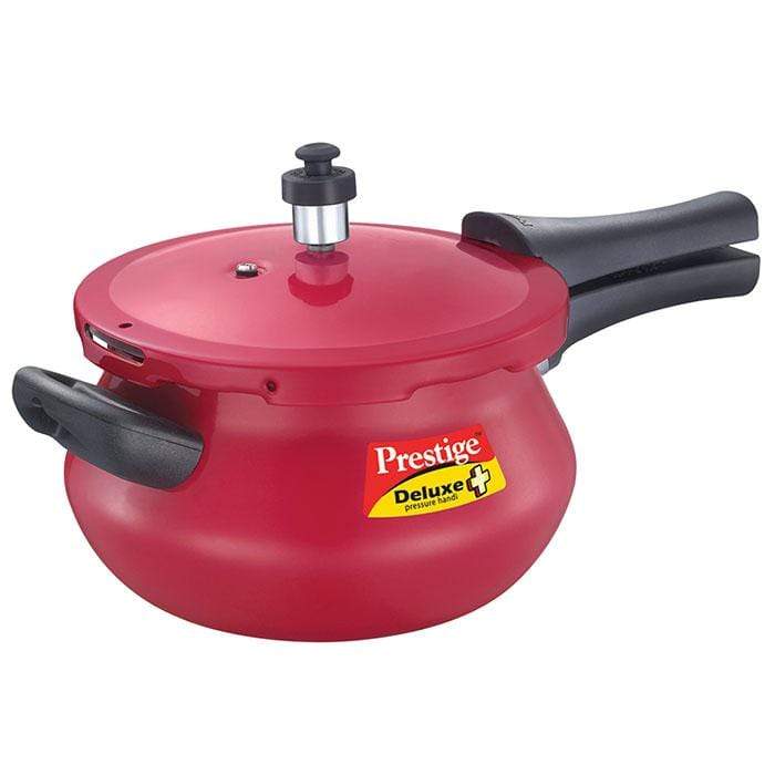 Prestige Deluxe Plus Induction Base Aluminium Pressure Cooker Handi - KITCHEN MART