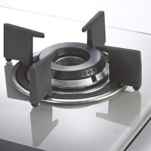 Prestige HobTOP Schott Glass Top 2 Burner Auto Ignition Gas Stove (Black and White) - KITCHEN MART