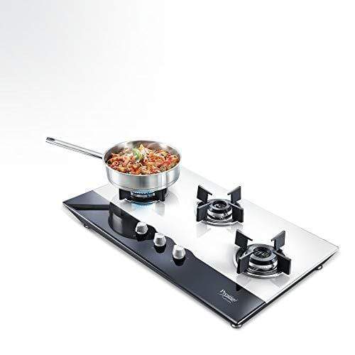 Prestige HobTOP Schott Glass Top Burner Auto Ignition Gas Stove (Bla