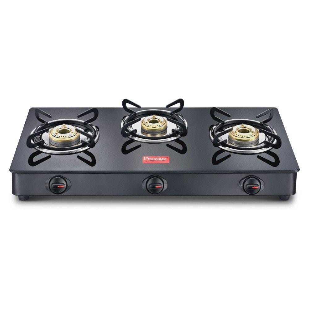 Prestige Magic Glass Top GTMC 03, Manual Gas Stove  (3 Burners), ISI Certified - KITCHEN MART