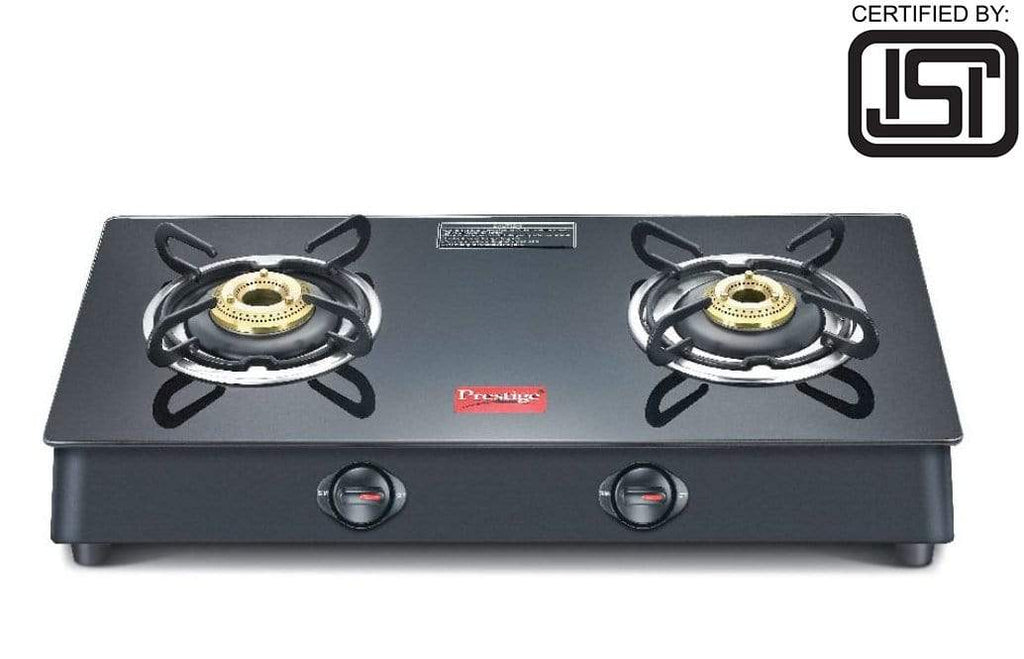 Prestige Marvel Plus Glass Burner Gas Stove (Black) (ISI Certified)