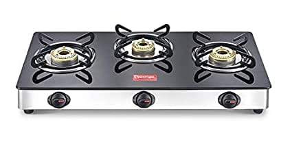 Prestige steel gas stove deals 3 burner price