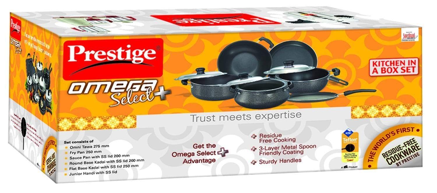 Prestige Omega Select Plus Non-Stick KIB Set, 6-Pieces, Gas-stove compatible only - KITCHEN MART