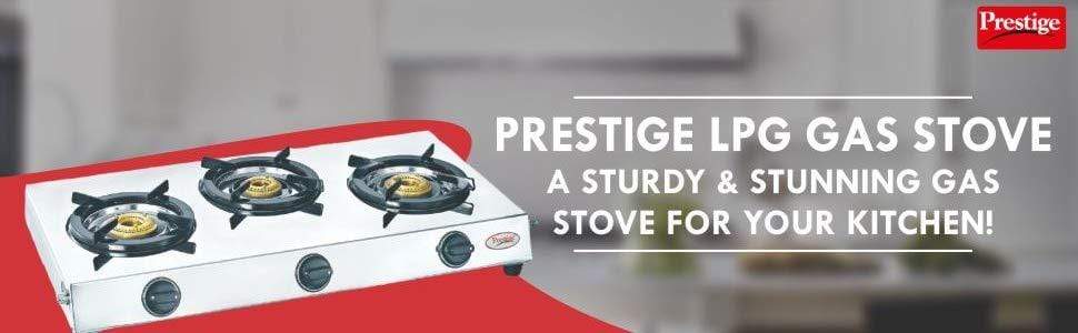 Prestige Perfect Stainless Steel 3 Burner Gas Stove - KITCHEN MART