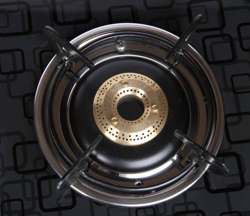 Prestige Premia Schott Designer Series GlassTop, 2 Burner Gas Stove, Black (GTS 02D) - KITCHEN MART