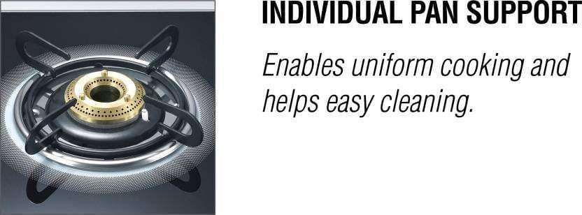 Prestige Royale Plus Schott Glass 2 Burner Gas Stove, Auto Ignition - KITCHEN MART